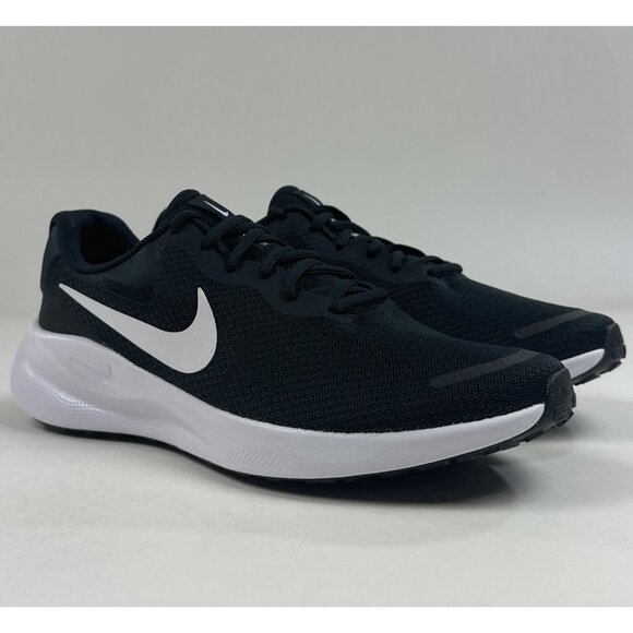 Nike Revolution 7 Mens Black White Shoes Sneakers Running Athletic FB2207-001 - Picture 2 of 14